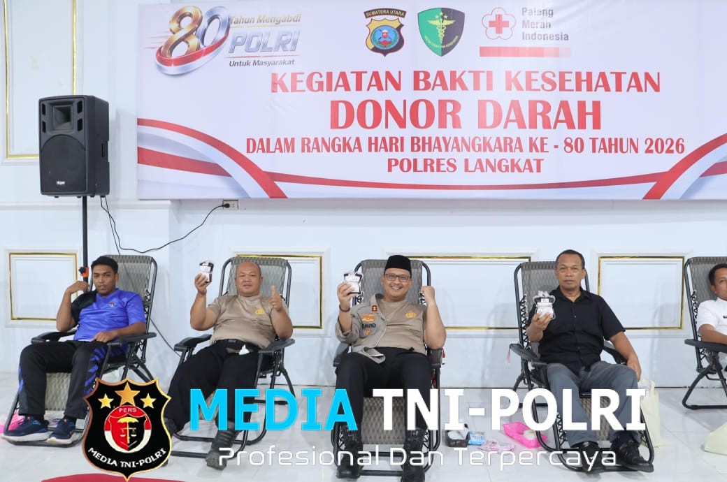 Kapolres Langkat Pimpin Donor Darah Hari Bhayangkara ke-80, Wujud Kepedulian Polri untuk Masyarakat