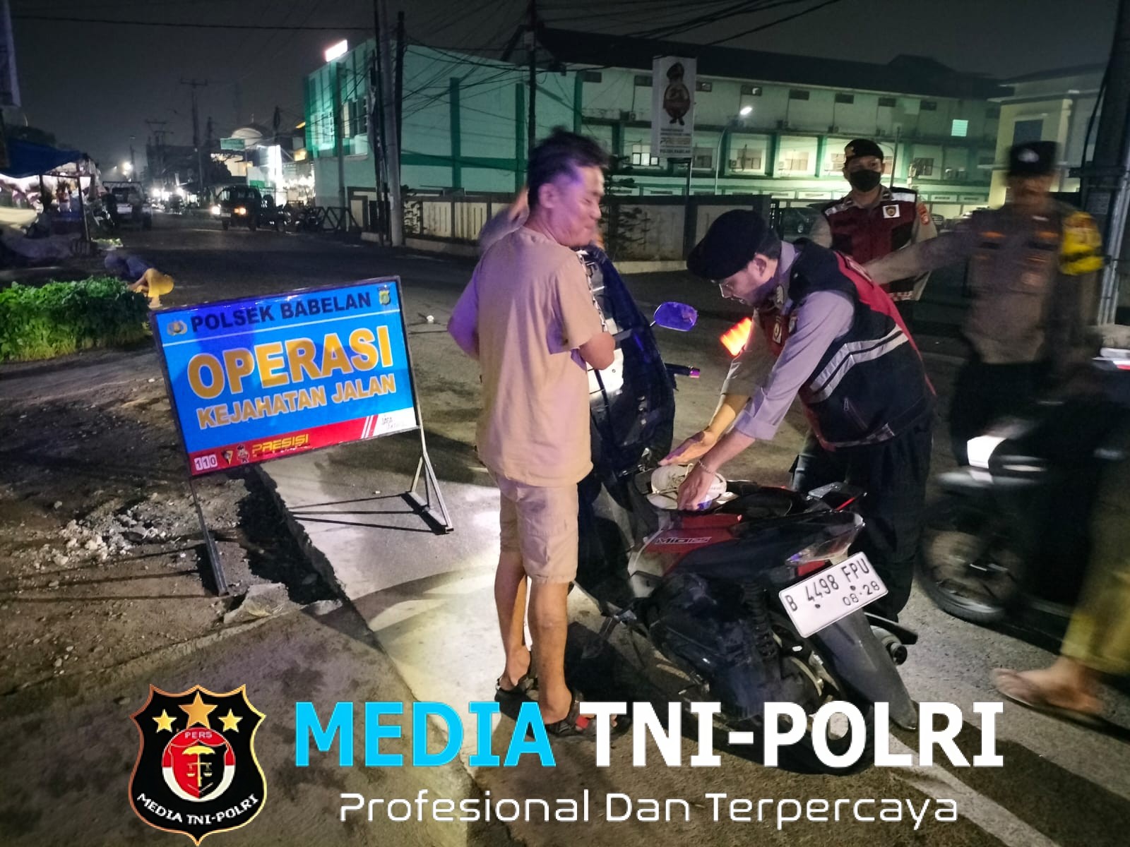 Polsek Babelan Gelar OKJ Dini Hari, Antisipasi Tawuran hingga Kejahatan Jalanan