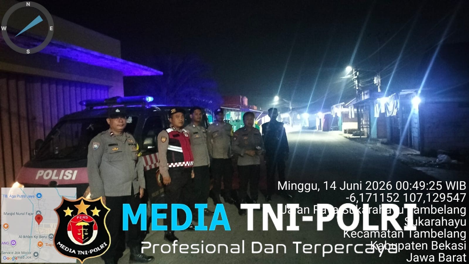 Patroli Biru Polsek Tambelang, Hadirkan Rasa Aman Hingga Dini Hari