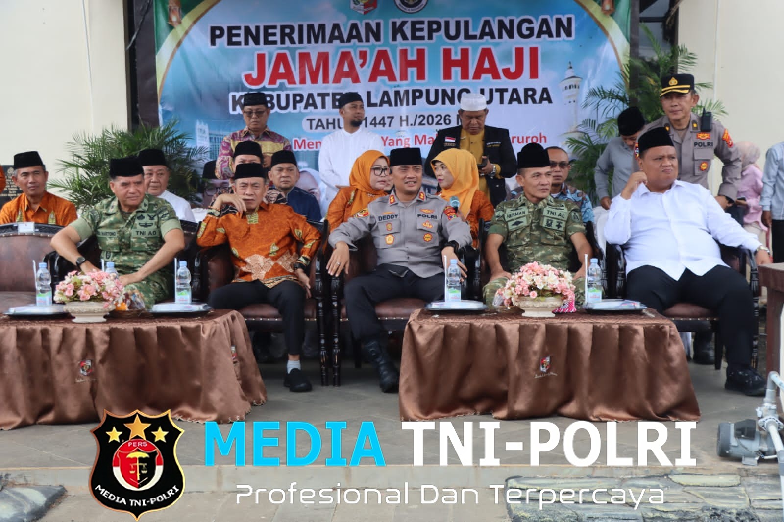 Polres Lampung Utara Amankan Kepulangan Jamaah Haji Kloter 15 JKG Tahun 1447 H/2026 M