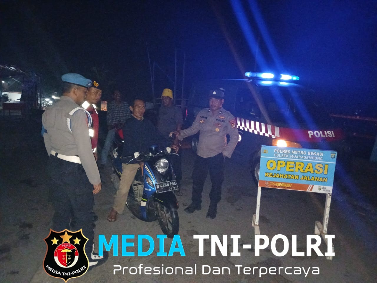 JAGA JAKARTA JAGA BEKASI, Polsek Muara Gembong Gelar Operasi Kejahatan Jalanan Antisipasi 3C dan Tawuran