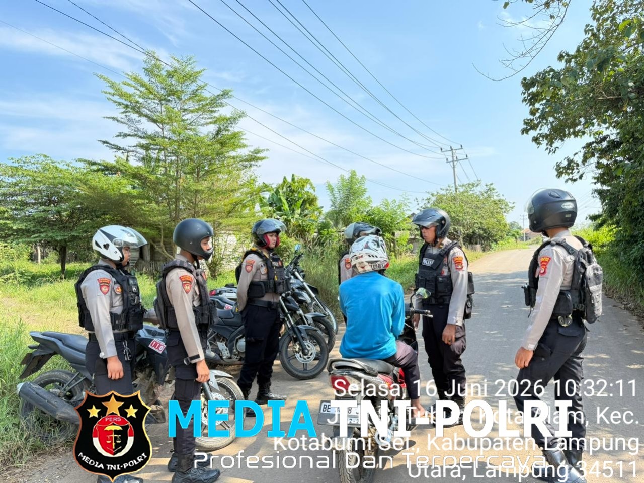 Patroli Presisi R2 Sat Samapta Polres Lampung Utara Intensifkan Pengawasan di Titik QR Janji Jaga