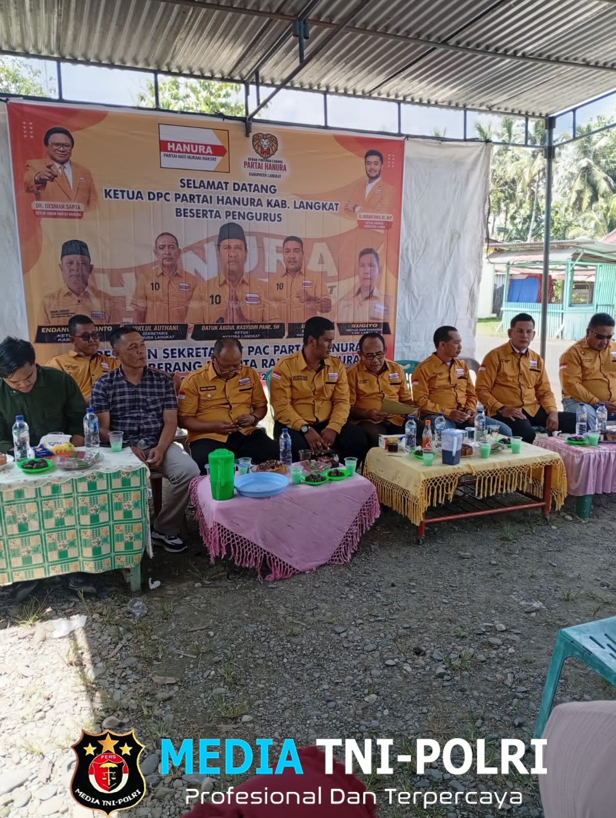 Peresmian Sekretariatan PAC Hanura Kec Sawit Sebrang dan Pemasangan Plang Pac serta Penyerahan Plang Ranting Sekec Sawit Sebrang