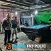 Suasana Santai di Meja Biliar Jadi Momen Polisi Sampaikan Pesan Keamanan kepada Warga