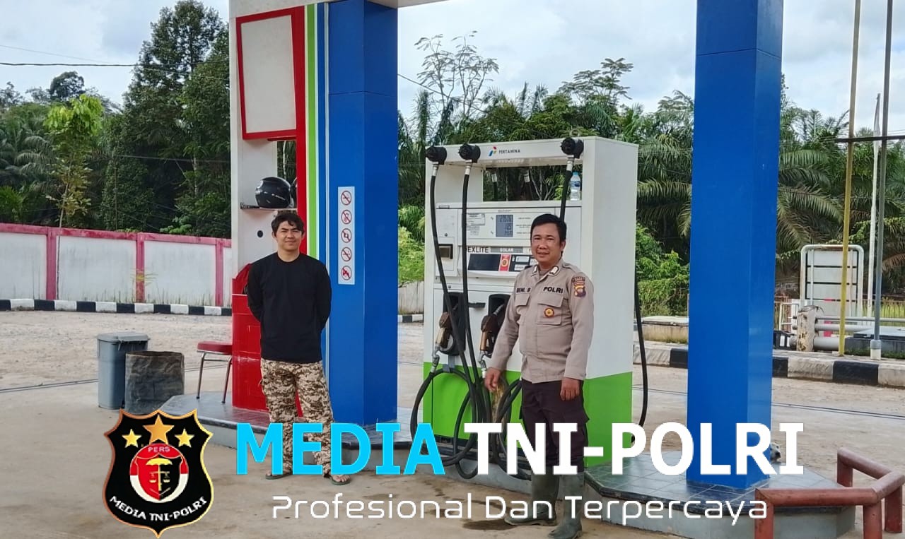 Patroli Humanis di Tengah Hari, Polisi Sambangi SPBU Kuala Behe untuk Pastikan Keamanan dan Ketertiban