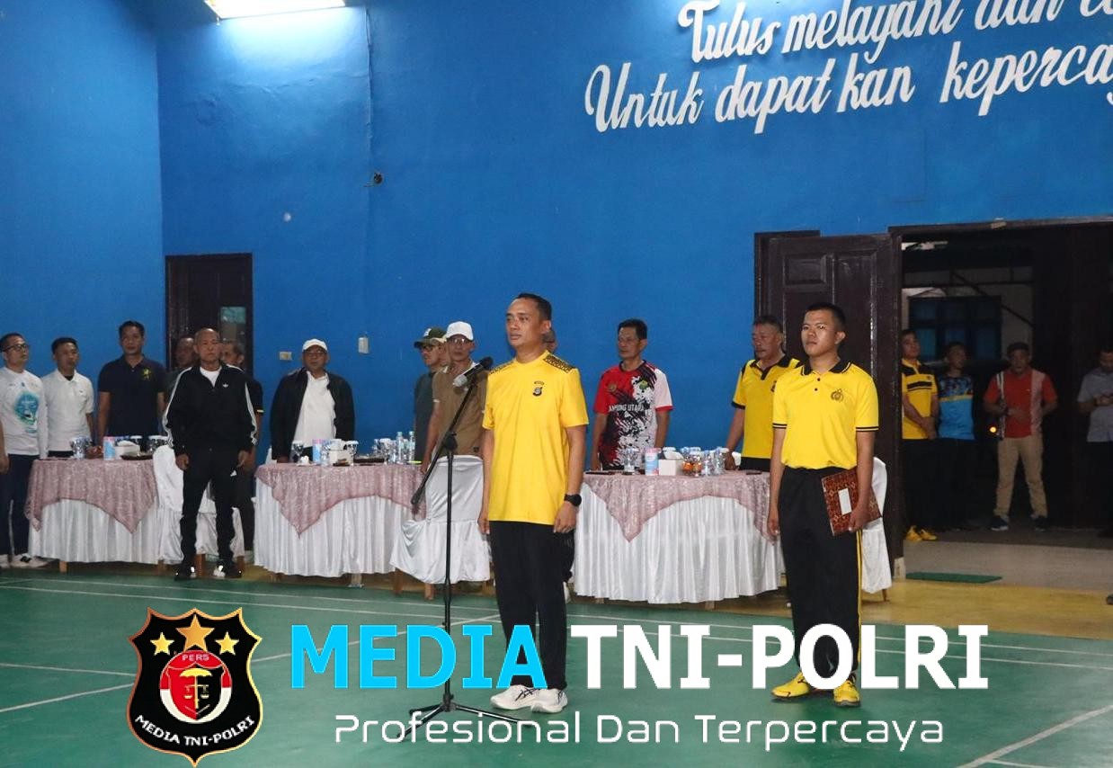 Kapolres Lampung Utara Buka Open Turnamen Kapolres Cup Beregu U-40 dalam Rangka Hari Bhayangkara ke-80