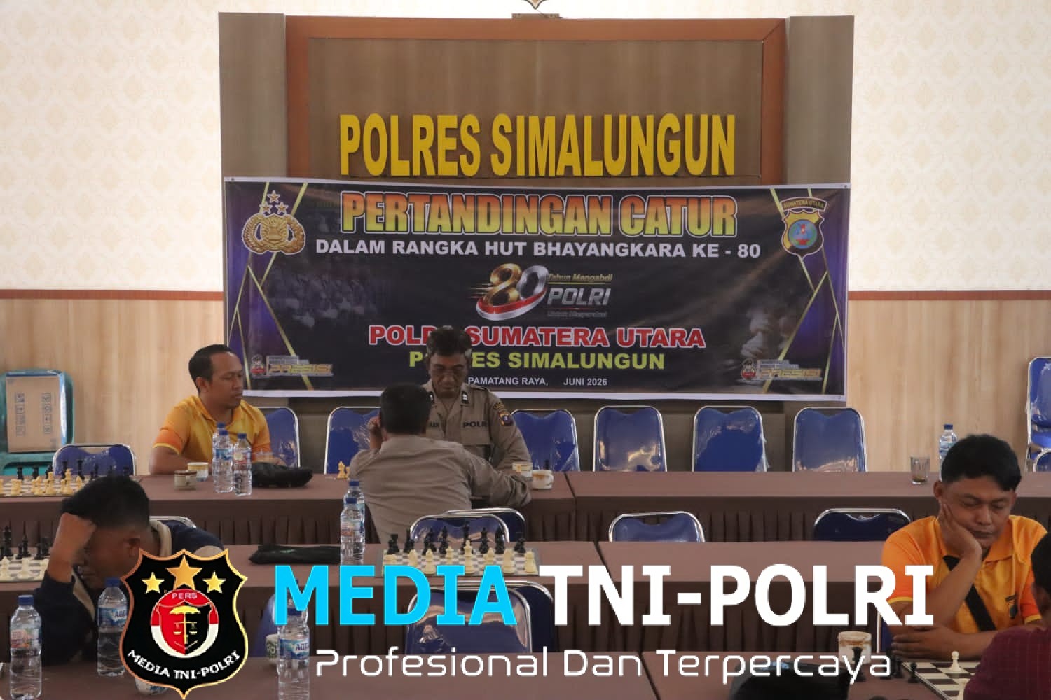 Semarak HUT Bhayangkara ke-80, Polres Simalungun Gelar Lomba Catur Perkuat Soliditas dan Profesionalisme Personel Polri