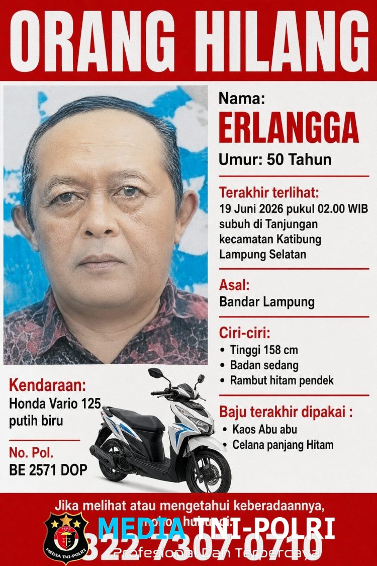 PNS Bandar Lampung Dilaporkan Hilang, Keluarga Minta Bantuan Masyarakat
