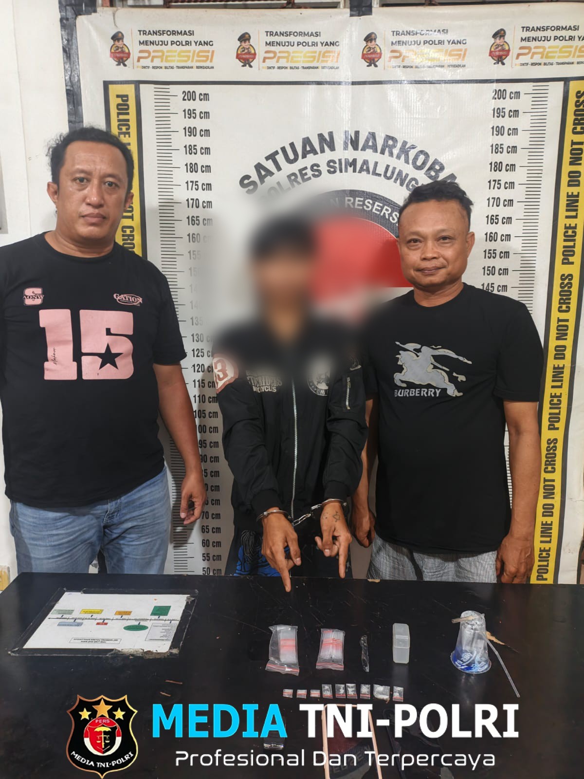 Polsek Gunung Malela Gerak Cepat Bekuk Pelaku Pengedar Sabu di Pinggir Sungai Bukit Maraja