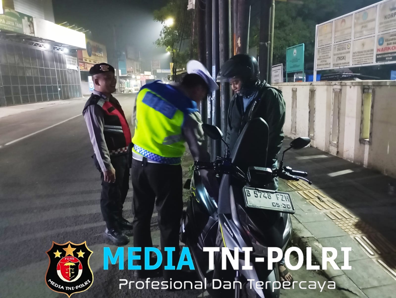 Dini Hari di Pasar Babelan, Polisi Gelar OKJ Antisipasi 3C dan Tawuran