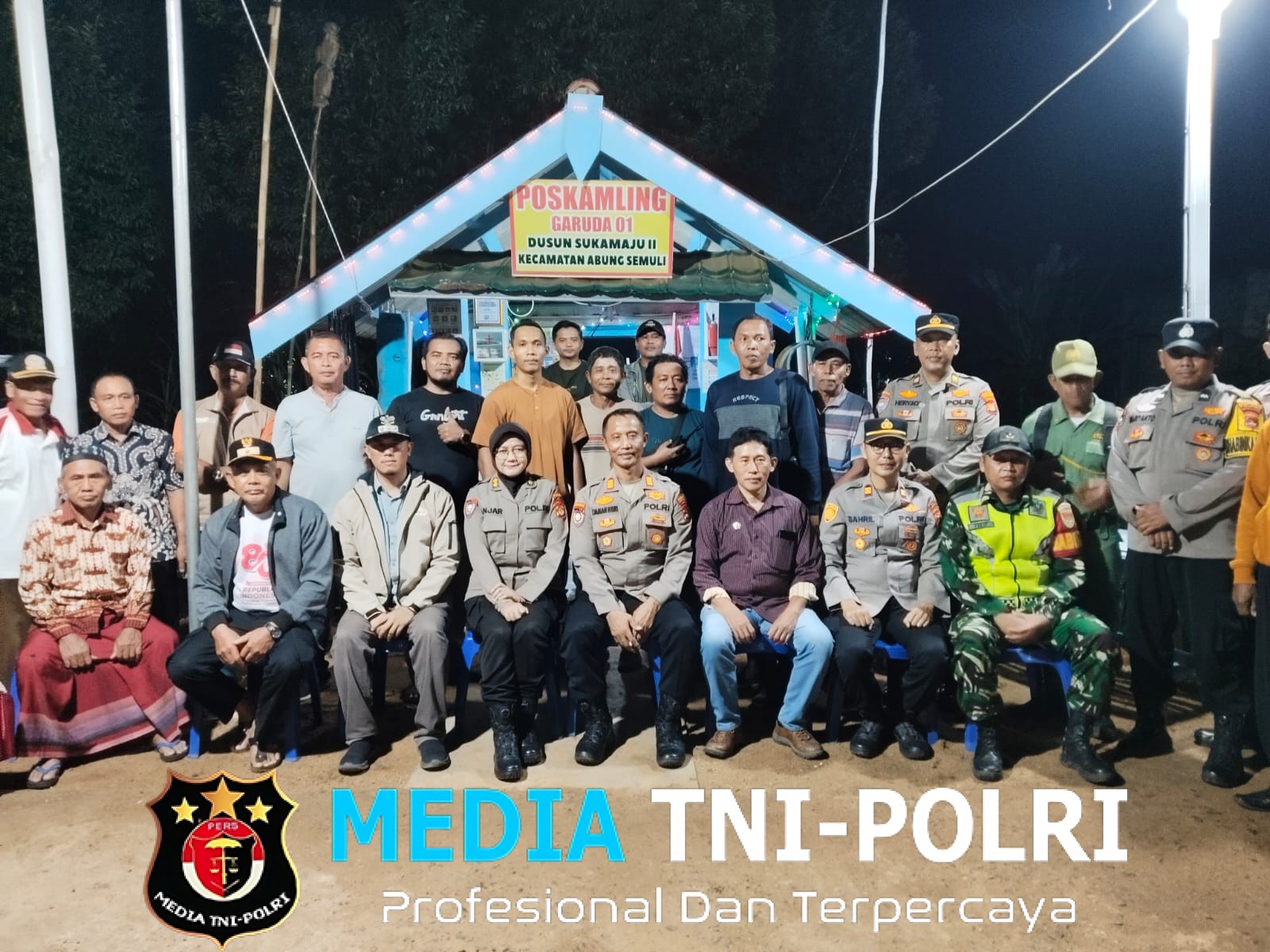 Tim Subdit Polmas Polda Lampung Lakukan Penilaian Lomba Satkamling di Lampung Utara dalam Rangka HUT Bhayangkara ke-80