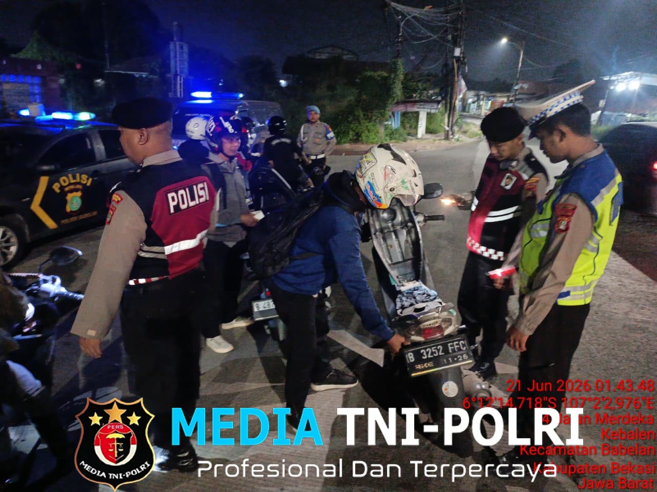 Jaga Jakarta Jaga Bekasi Polsek Babelan Perketat OKJ di Gerbang Taman Kebalen