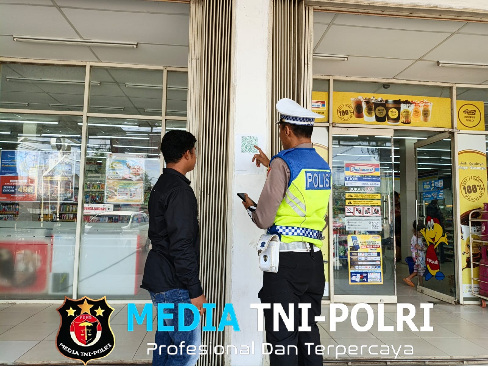 Personil Piket Sat Lantas Polres Mesuji Laksanakan Patroli Janji Jaga di Kawasan Islamic Center