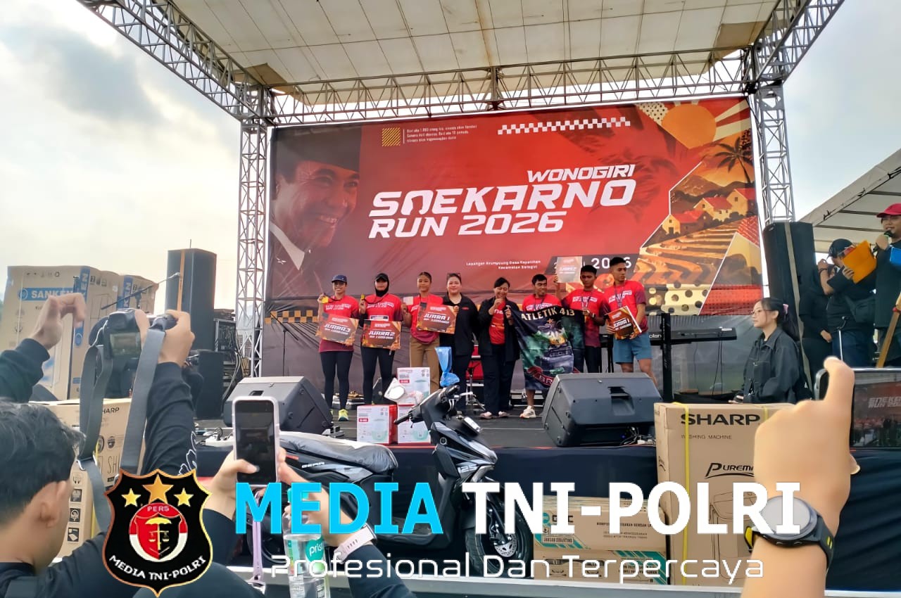 Ribuan Pelari Meriahkan Soekarno Fun Run 6K di Selogiri, Polres Wonogiri Pastikan Kegiatan Berjalan Aman dan Lancar