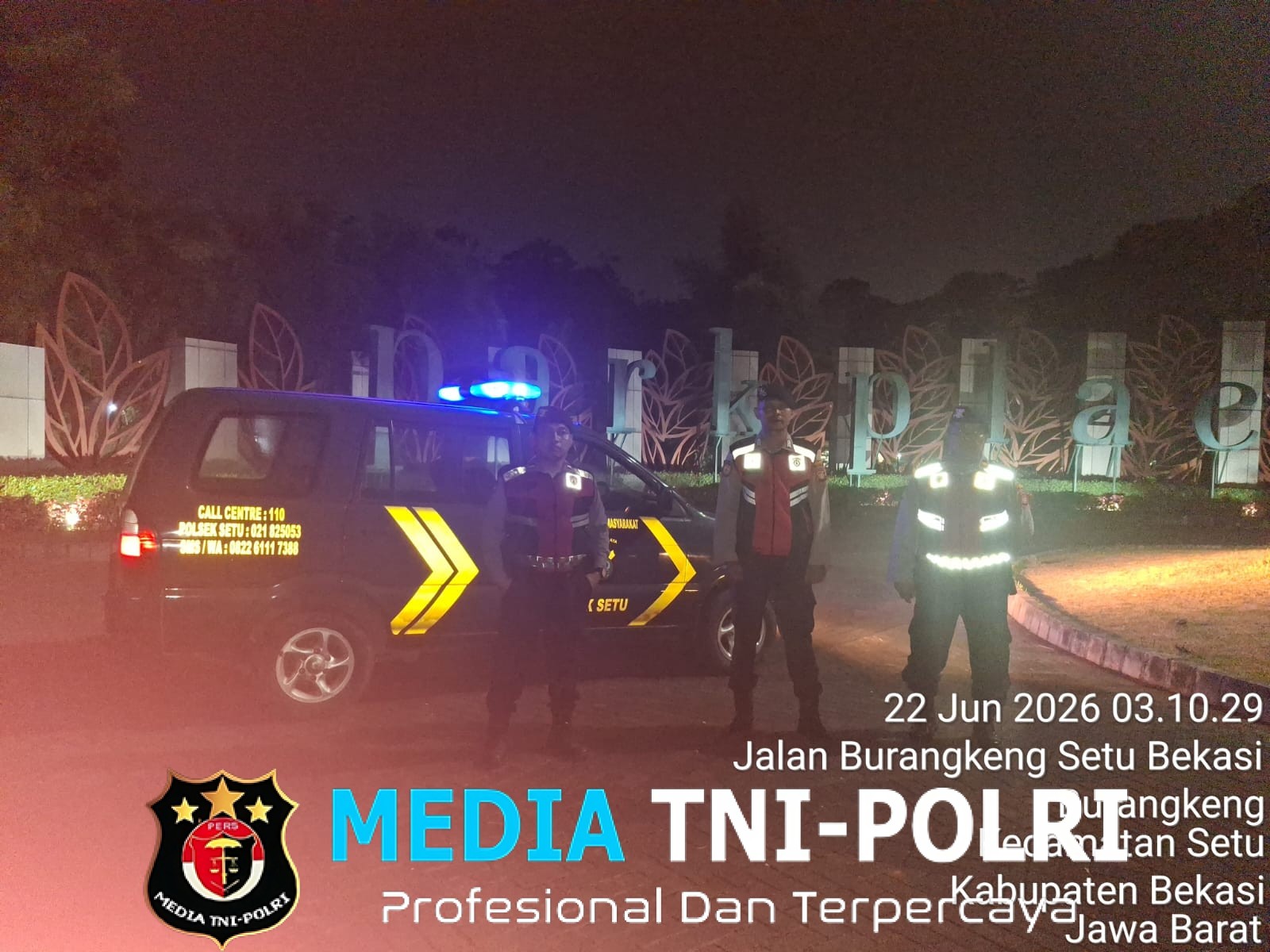 Patroli Biru Polsek Setu Sisir Permukiman hingga Titik Rawan Kejahatan