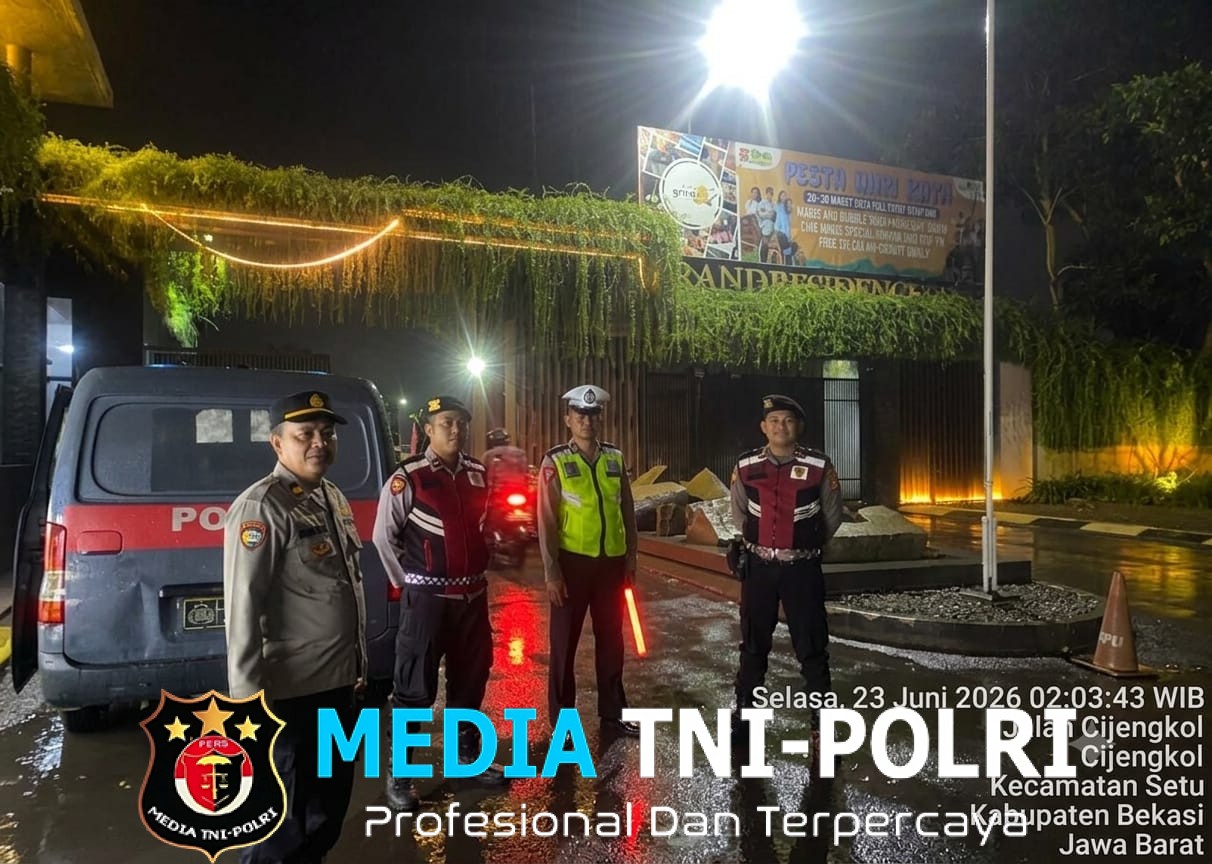 Jaga Jakarta Jaga Bekasi, Polsek Setu Gelar Patroli Biru Antisipasi 3C dan Tawuran