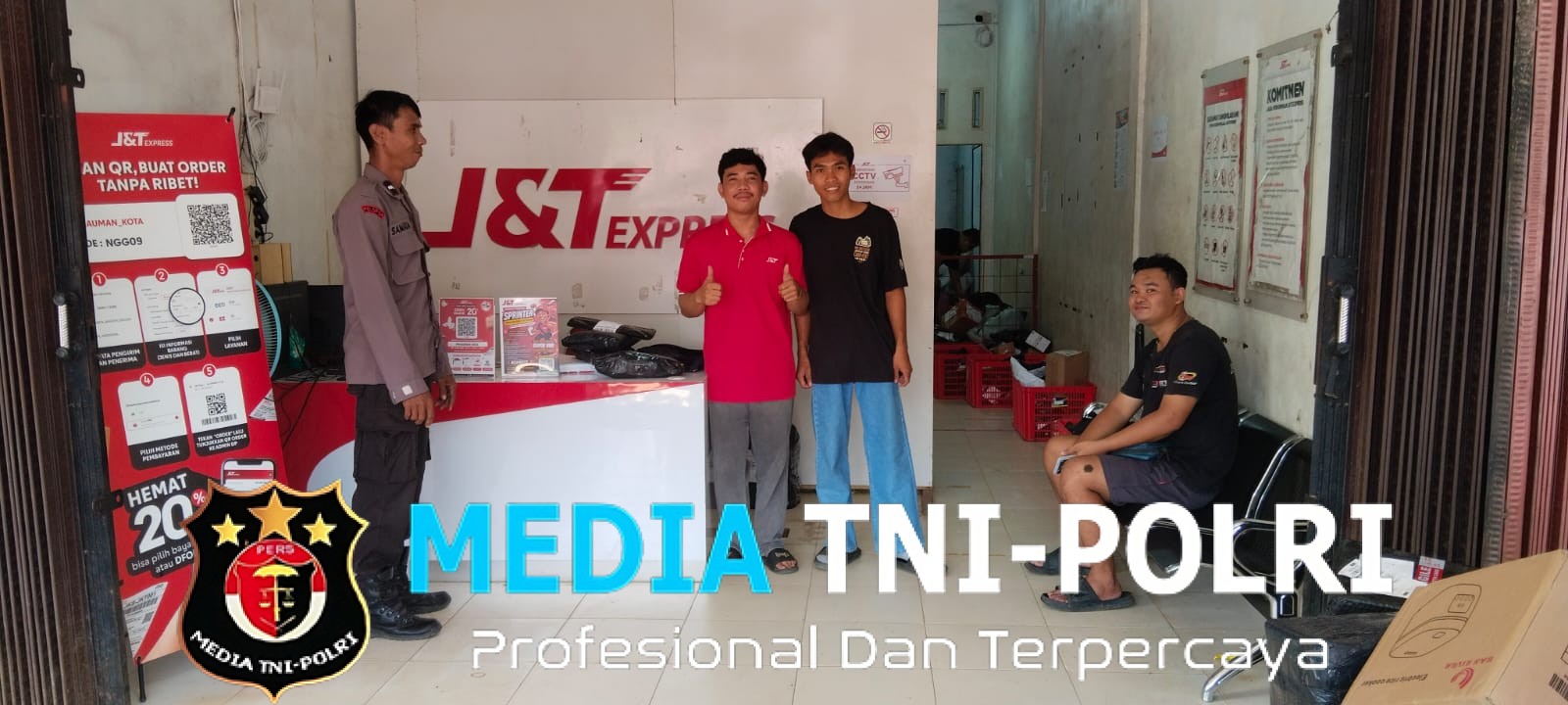 Patroli Siang Berbalut Kepedulian, Polsek Sengah Temila Pesan Kurir J&T Jangan Memaksa Saat Lelah
