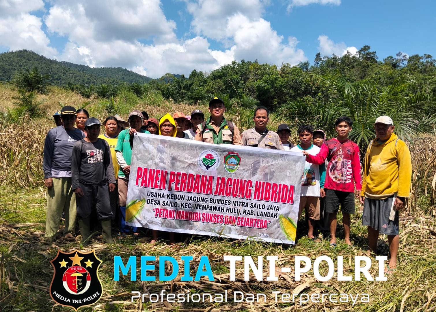 Bintara Penggerak Hadiri Panen Jagung BUMDes Program Satu Desa Satu Hektare di Desa Sailo