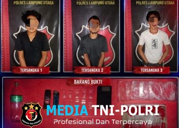 Polsek Bukit Kemuning Ungkap Kasus Narkotika, Tiga Pria Diamankan Beserta Barang Bukti Sabu