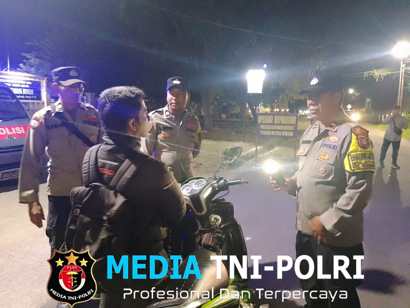 Jaga Jakarta Jaga Bekasi, Polsek Cabangbungin Gelar Razia Stasioner dan Patroli Cegah 3C serta Tawuran