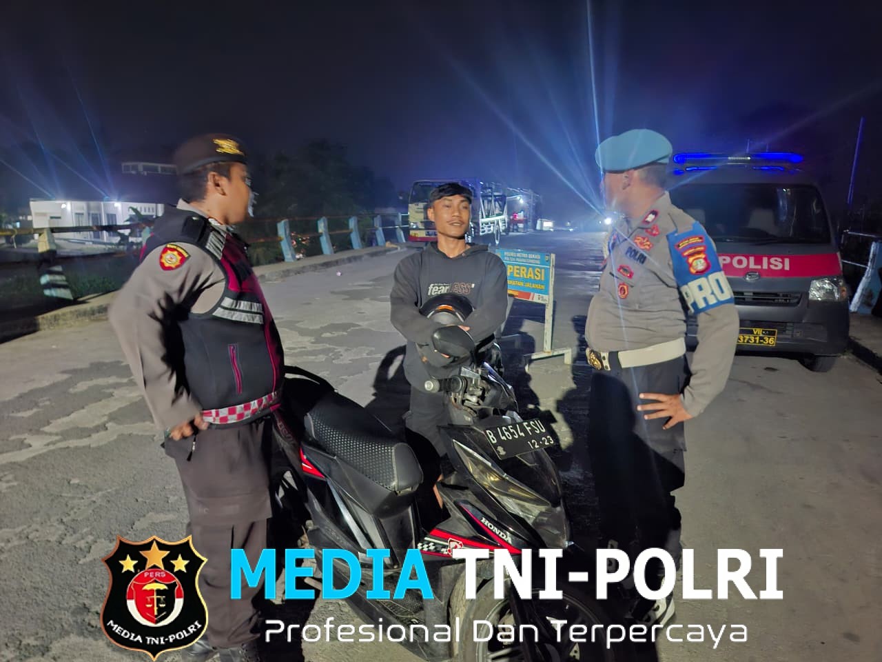 Jaga Jakarta Jaga Bekasi, Polsek Muara Gembong Gelar OKJ di Jembatan Penombo