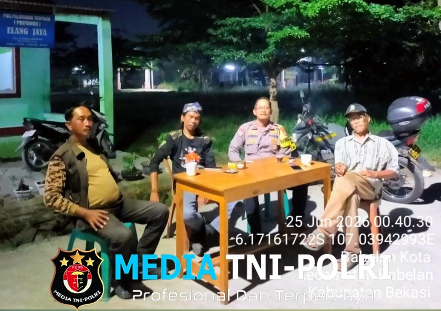 Menjaga Villa Gading Harapan, Bhabinkamtibmas Babelan Kota Ajak Warga Hidupkan Pos Ronda