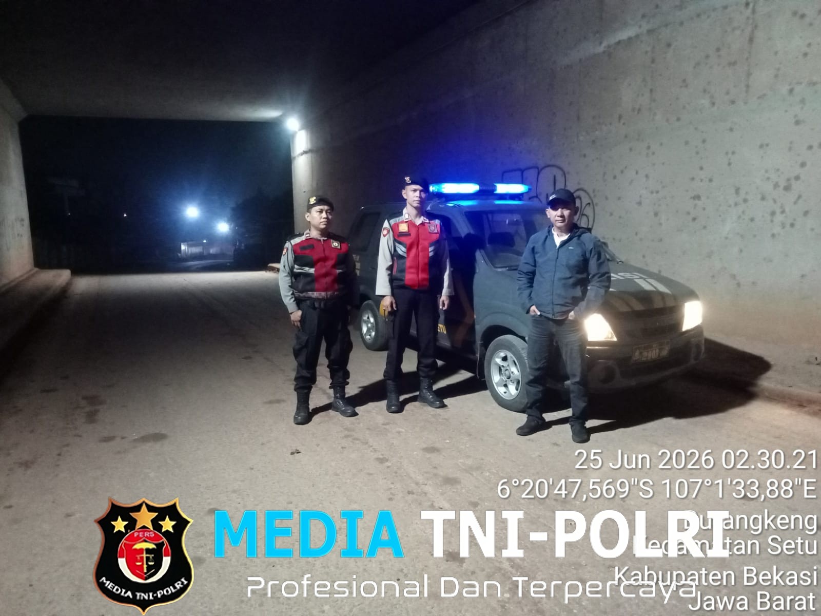 Jaga Jakarta Jaga Bekasi, Polsek Setu Patroli Biru Mobile di Titik Rawan dan Permukiman Warga