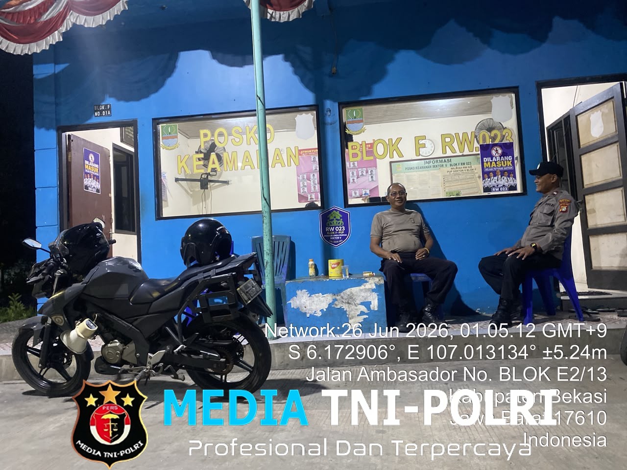 Jaga Jakarta Jaga Bekasi, Polsubsektor PUP Patroli Dini Hari Antisipasi 3C dan Tawuran