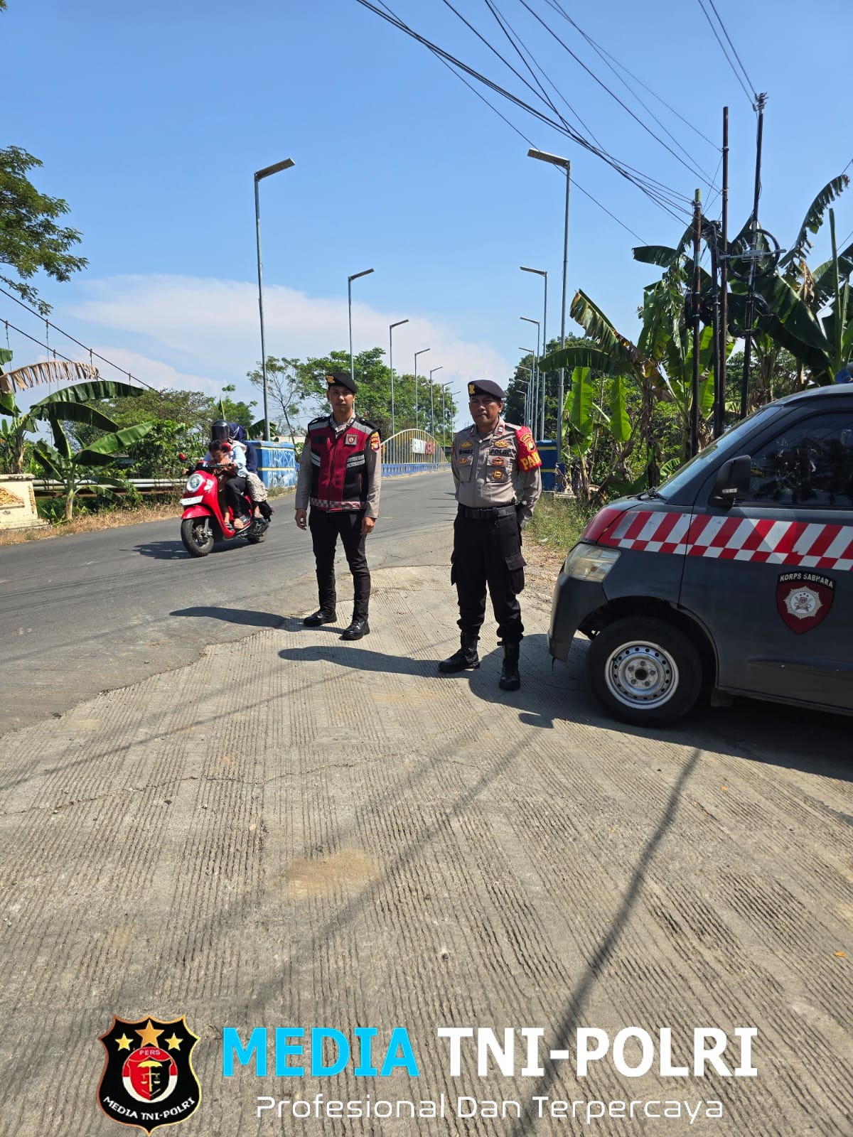 Jaga Jakarta Jaga Bekasi, Polsek Cabangbungin Patroli Dialogis di Jembatan Ciherang