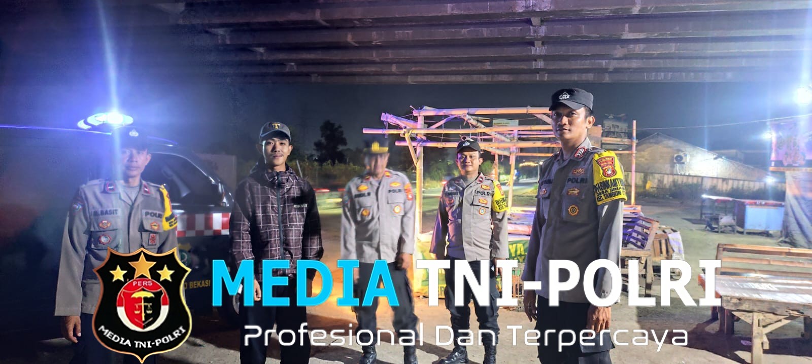 Patroli Polsek Tambun Selatan Menyusuri Tambun Utara, Cegah 3C hingga Balap Liar
