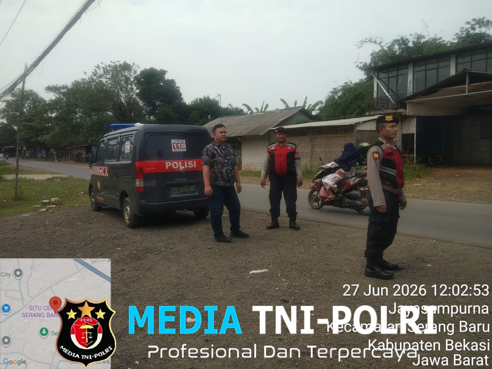 Jaga Jakarta Jaga Bekasi, Patroli Preventif Polsek Serang Baru Sambangi Kampung Sampora