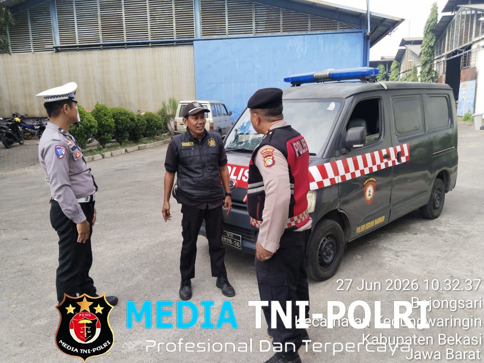 Jaga Jakarta Jaga Bekasi, Patroli Dialogis Polsek Kedungwaringin Sambangi PT Harapan Baru Sejahtera