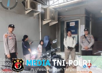 Samapta Polsek Menyuke Imbau Masyarakat Untuk Selalu Waspada Saat Beraktifitas