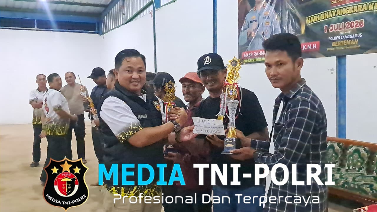 Turnamen Gaple Kapolres Tanggamus Cup 2026 Meriahkan Hari Bhayangkara ke 80 Berakhir, Ari-Azad Raih Juara Pertama