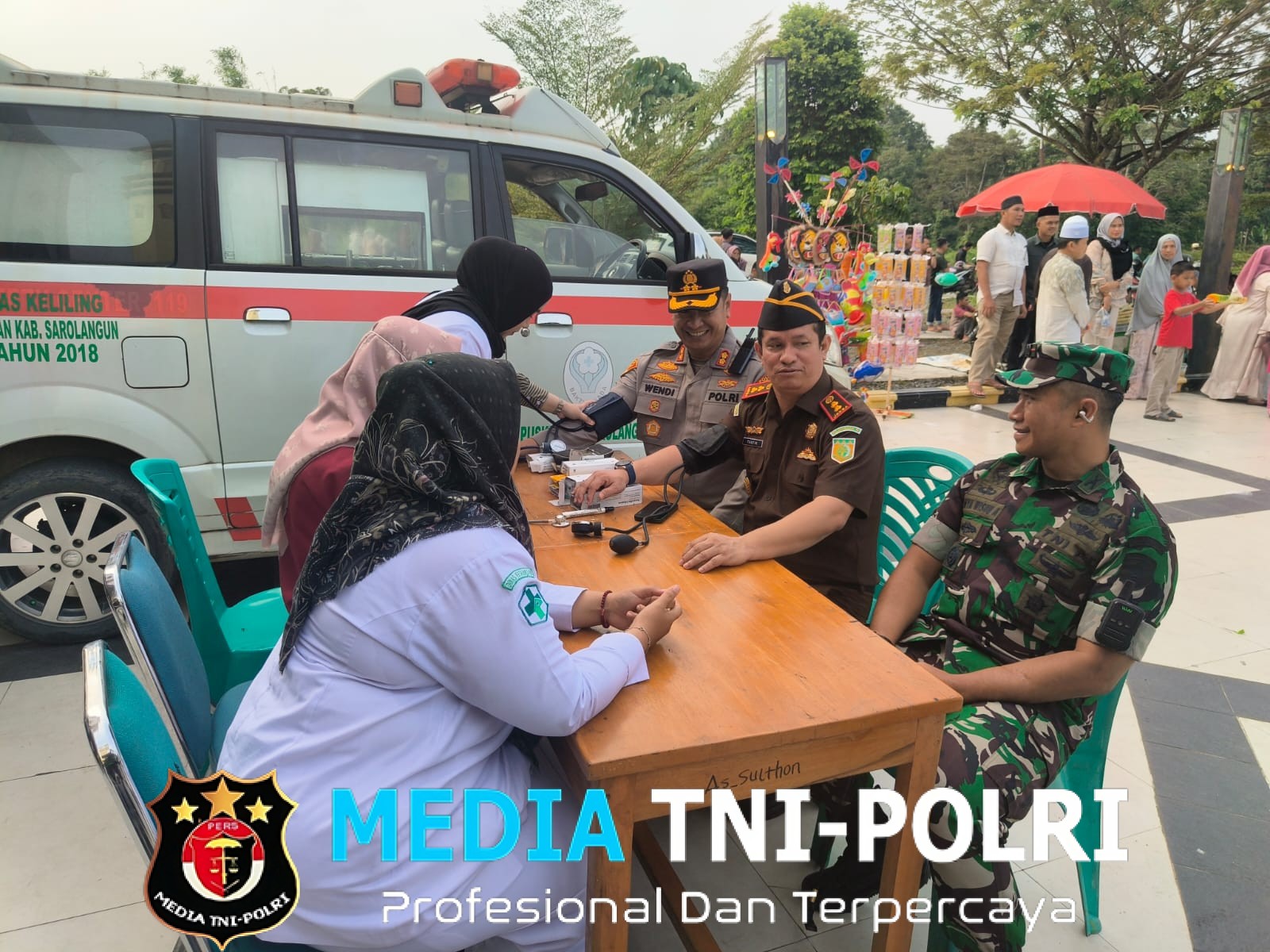 Dandim 0420/Sarko Hadiri Pengobatan Gratis Bakti TNI AD untuk Rakyat, Sambut Kepulangan 199 Jamaah Haji Sarolangun