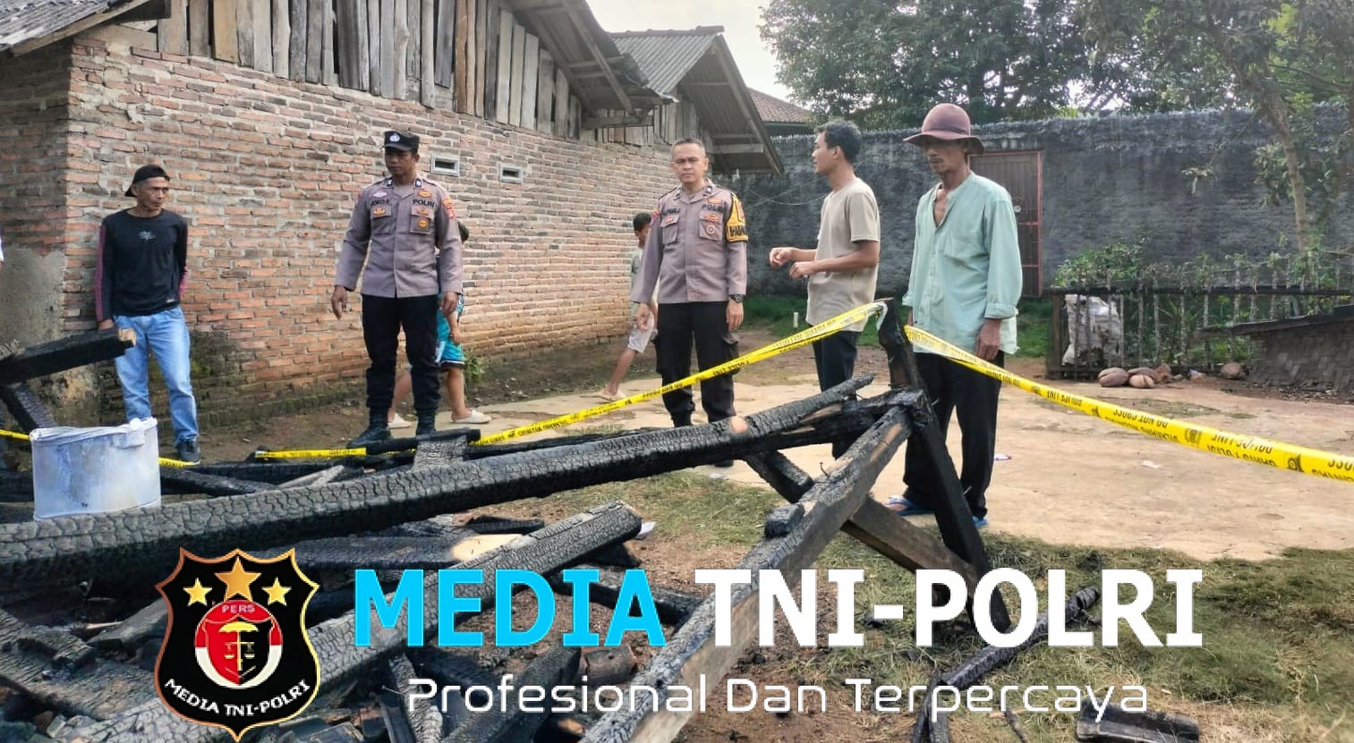 Polsek Pugung dan Inafis Polres Tanggamus Identifikasi Kebakaran Rumah di Rantau Tijang
