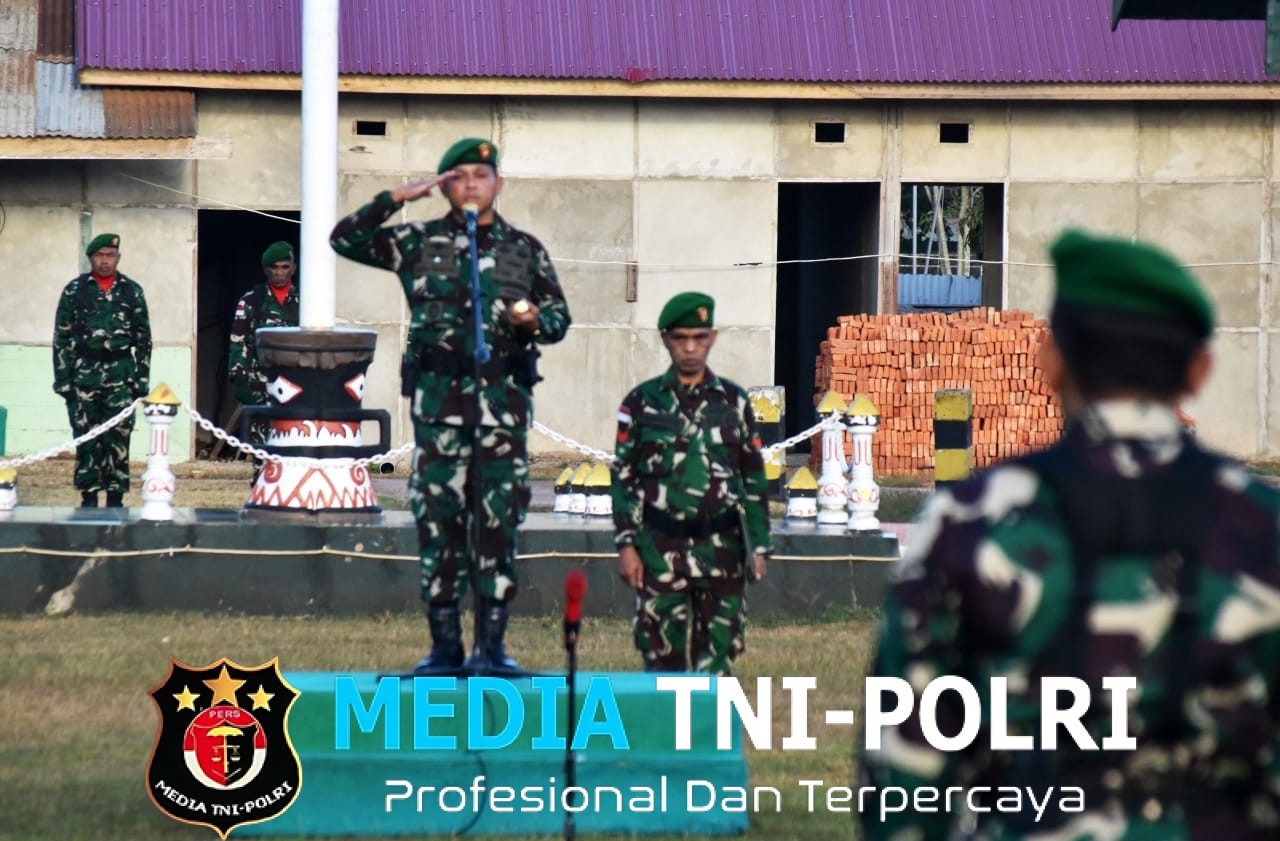 Letkol INF Bayu Prabowo Teguhkan Disiplin dan Nasionalisme Melalui Upacara Bendera Mingguan