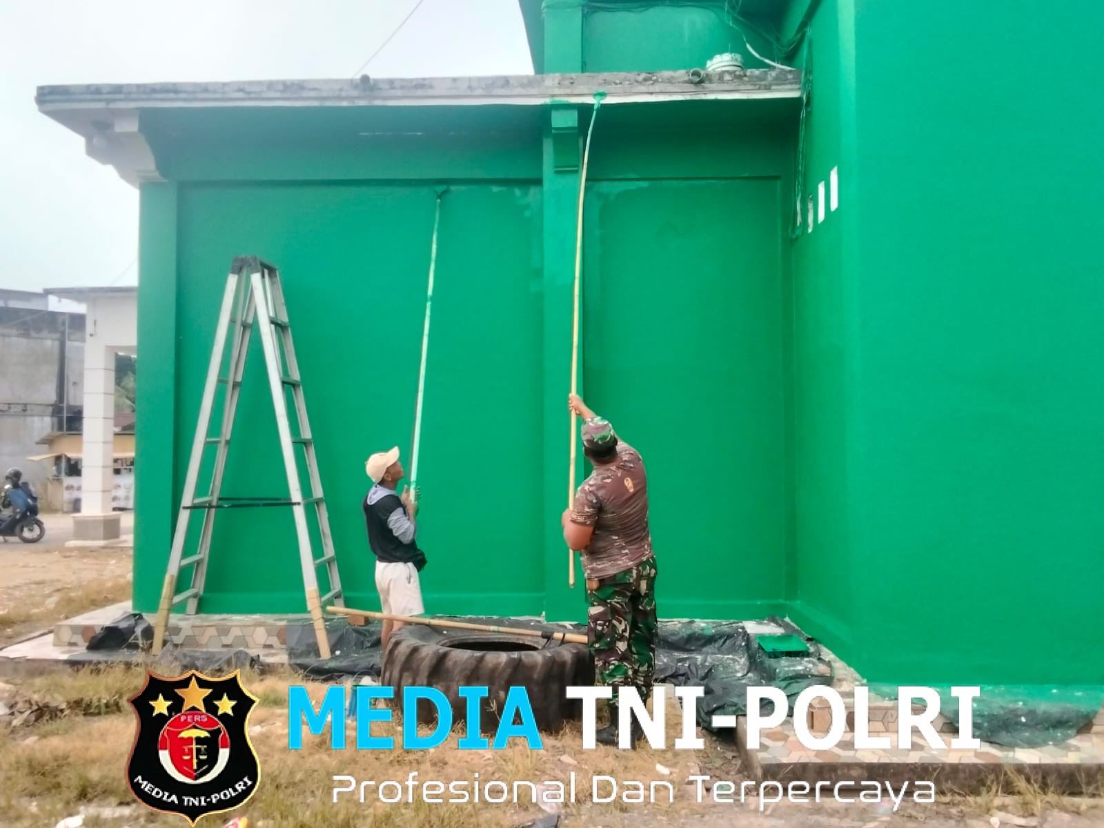 Tahap Demi Tahap Renovasi Masjid Raya At Taqwa Terus Berjalan, Wujud Nyata Karya Bakti Skala Besar Kodim 0420/Sarko