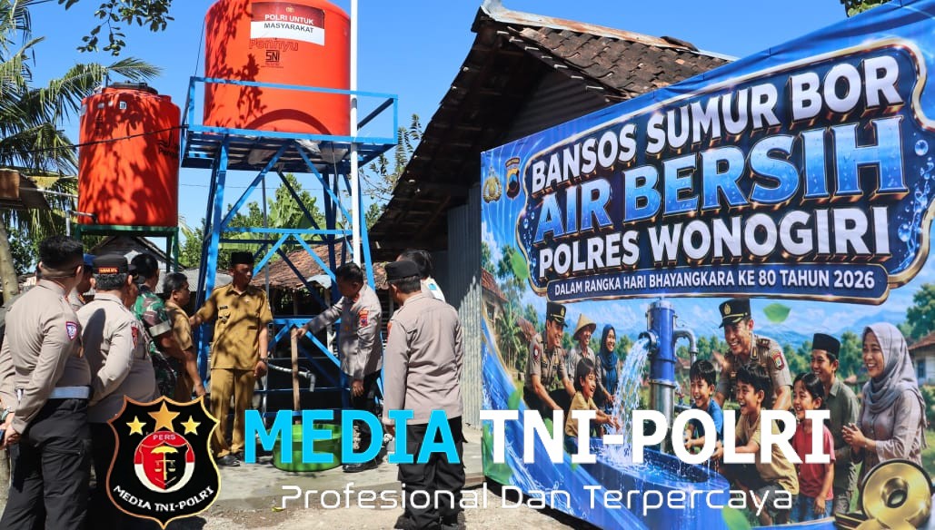 Polres Wonogiri Hadirkan Sumber Air Bersih, Warga Tegalharjo Tak Lagi Kesulitan Hadapi Musim Kemarau