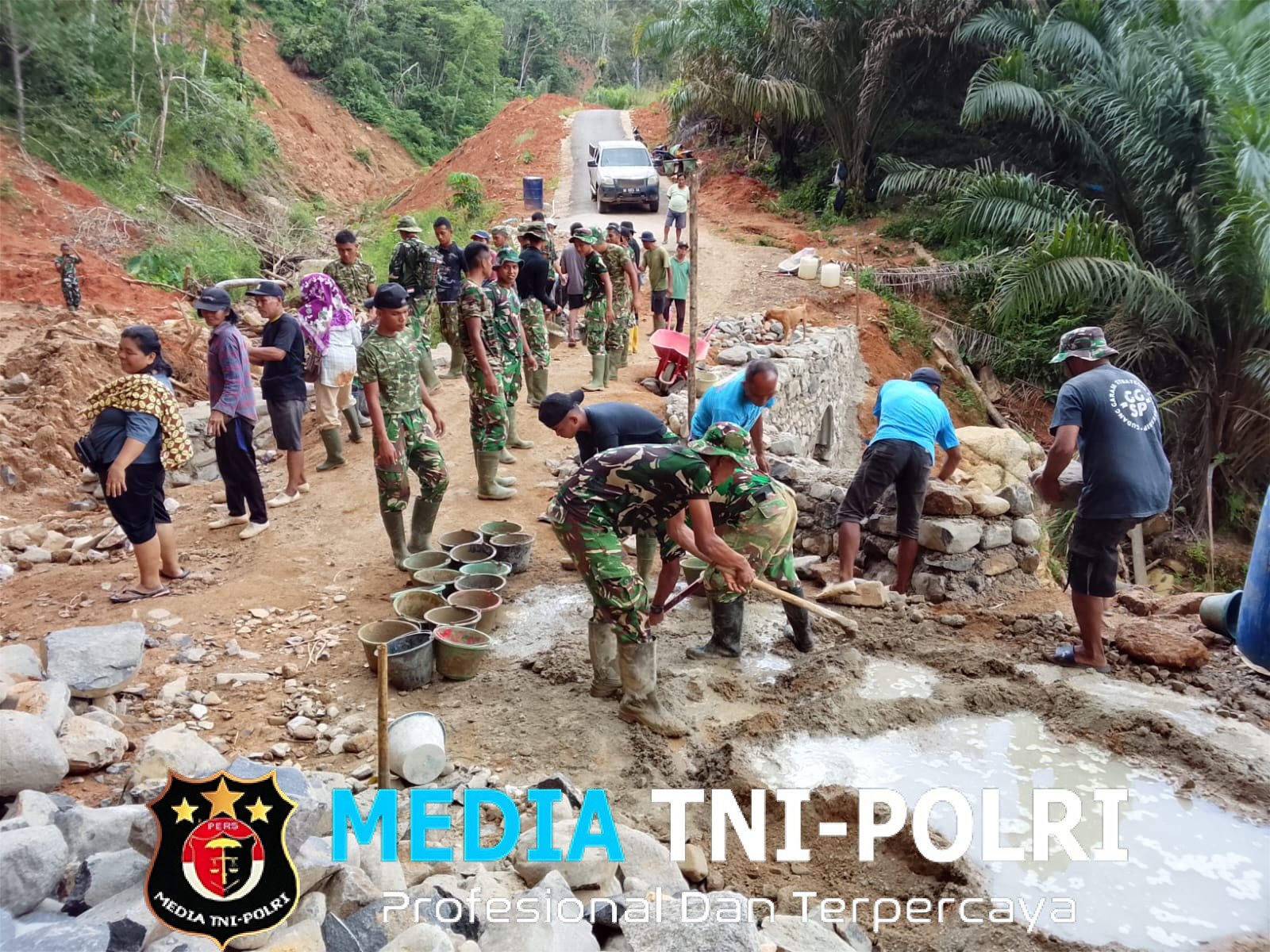Kodim 0211/Tapanuli Tengah Rampungkan Pembangunan Jembatan Aramco di Desa Sait Kalangan II