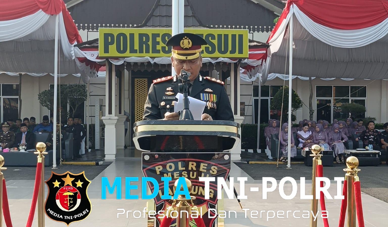 Puncak Perayaan Hari Bhayangkara Ke 80 Tahun 2026, Polres Mesuji Melaksanakan Upacara