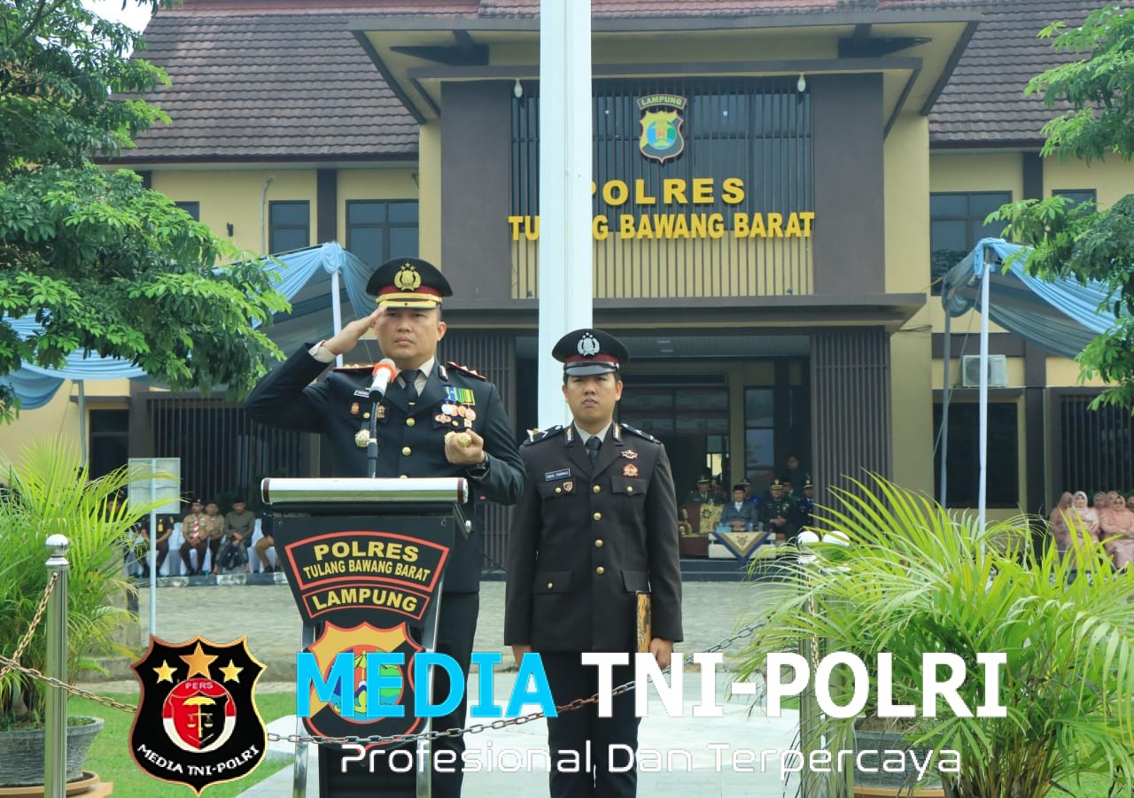 Pimpin Upacara HUT Bhayangkara ke 80, Kapolres Tulang Bawang Barat Bacakan Amanat Presiden Polri Harus Makin Profesional dan Dekat dengan Masyarakat