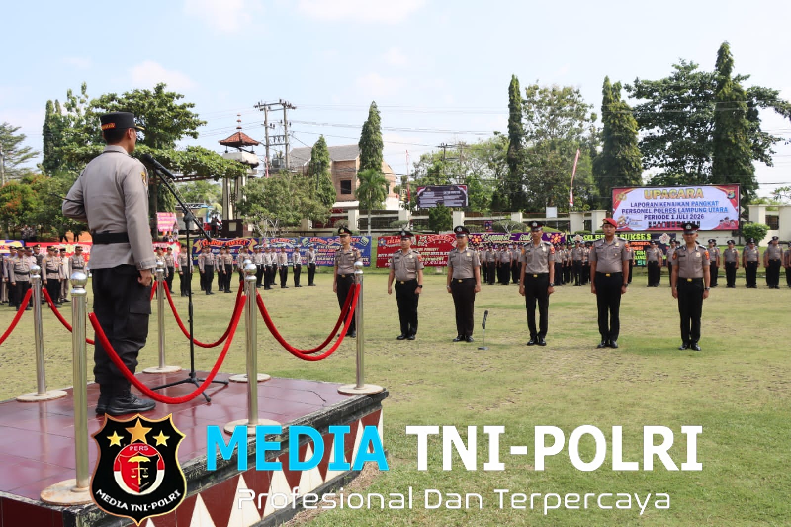 Hari Bhayangkara ke-80, Sebanyak 67 Personel Polres Lampung Utara Naik Pangkat