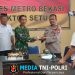 Jaga Jakarta Jaga Bekasi Kecamatan dan Koramil Setu Beri Ucapan HUT Bhayangkara ke-80 untuk Polsek Setu