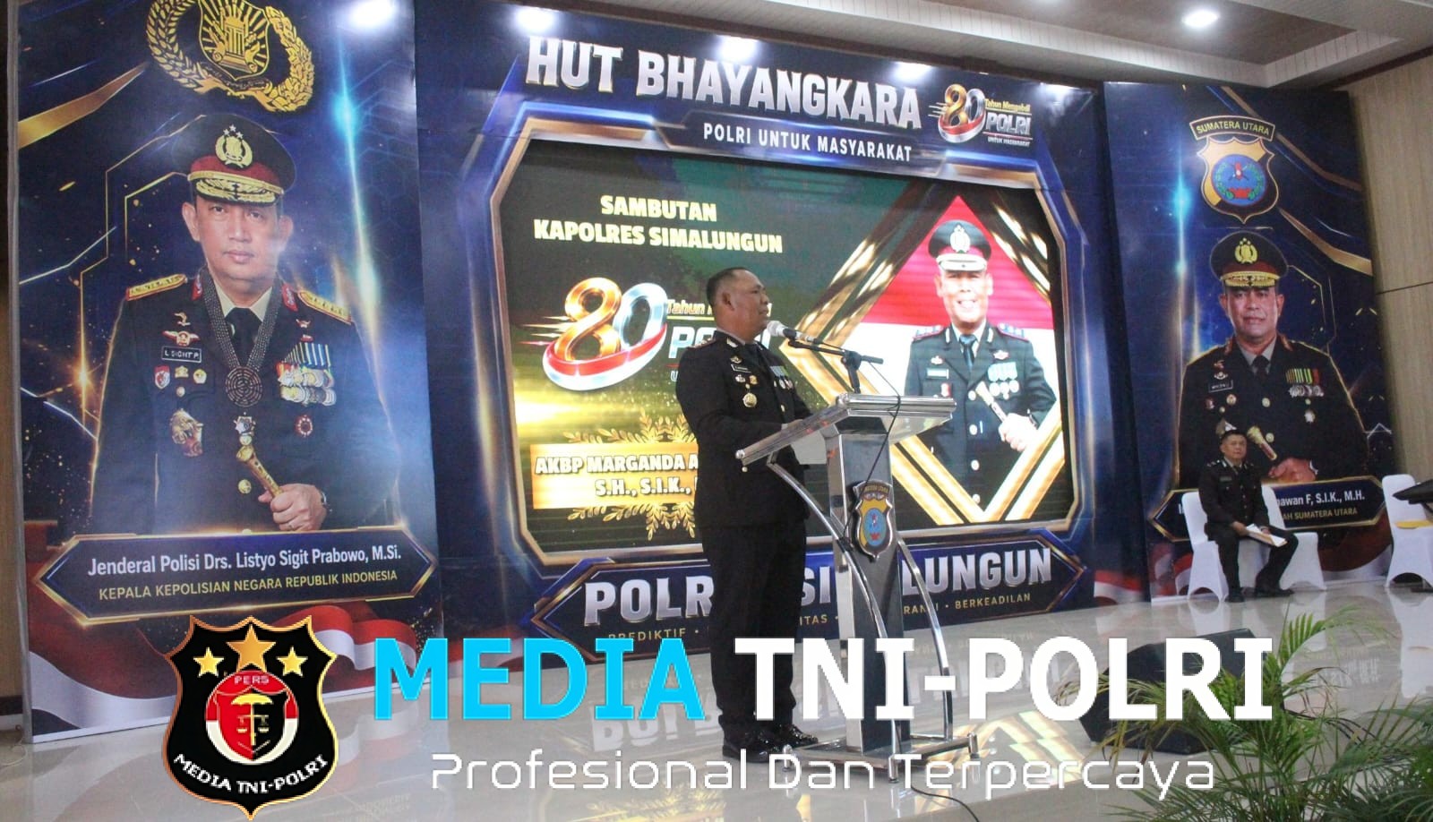 Puncak HUT Bhayangkara ke-80, Kapolres Simalungun Pimpin Potong Tumpeng Syukuran Penuh Kehangatan