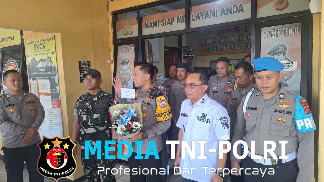 Koramil 0621-23/Parungpanjang Berikan Ucapan HUT Bhayangkara ke-80 kepada Polsek Parungpanjang dan Polsek Tenjo