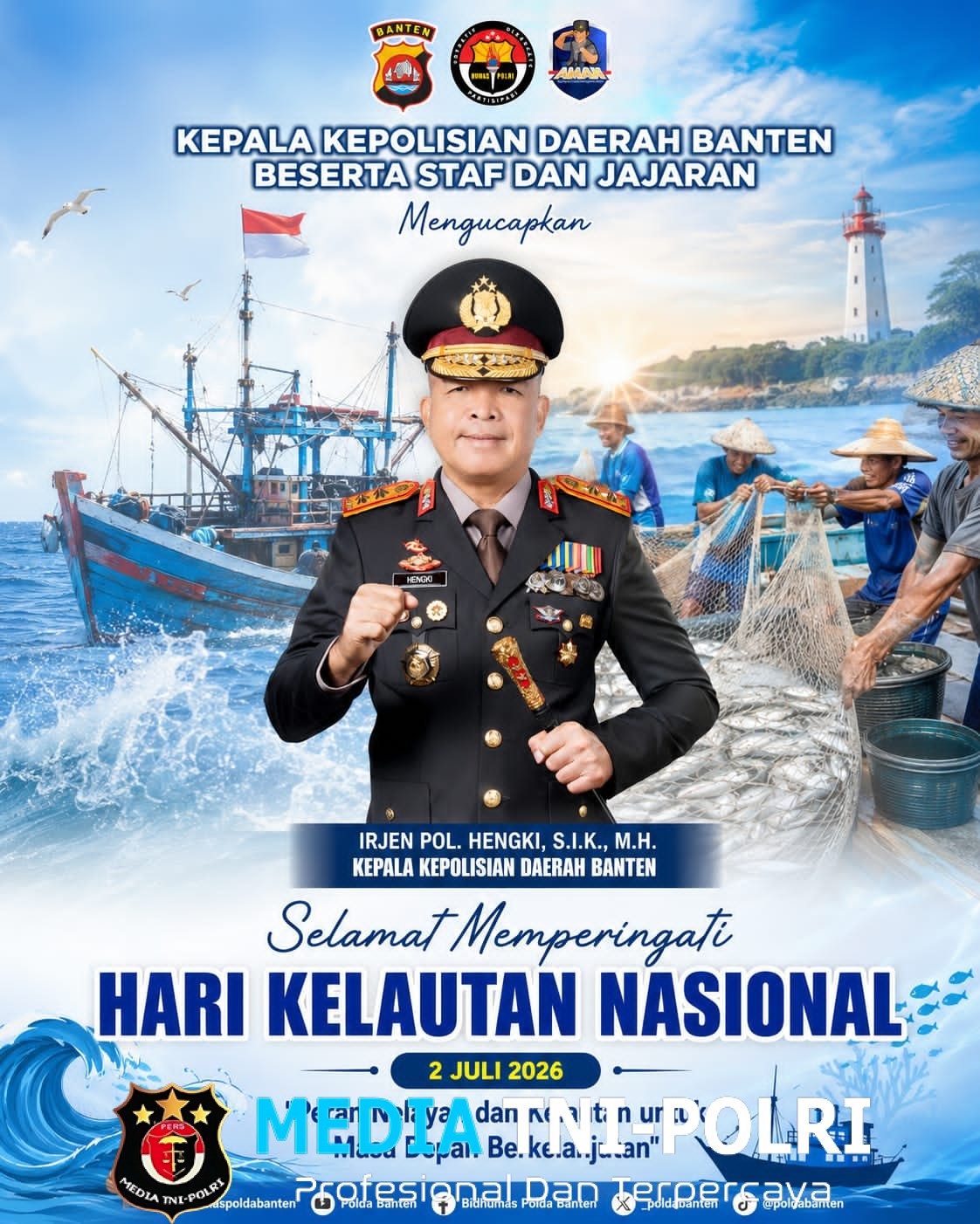 Peringati Hari Kelautan Nasional, Kapolda Banten Sampaikan Apresiasi kepada Nelayan