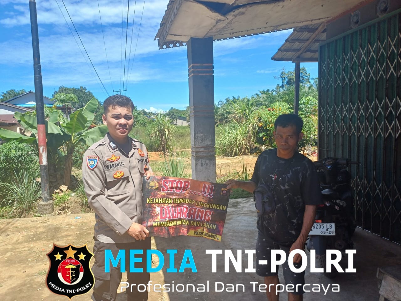 Musim Kemarau Mulai Mengancam, Polsek Meranti Bergerak Cepat Sosialisasikan Pencegahan Karhutla kepada Warga