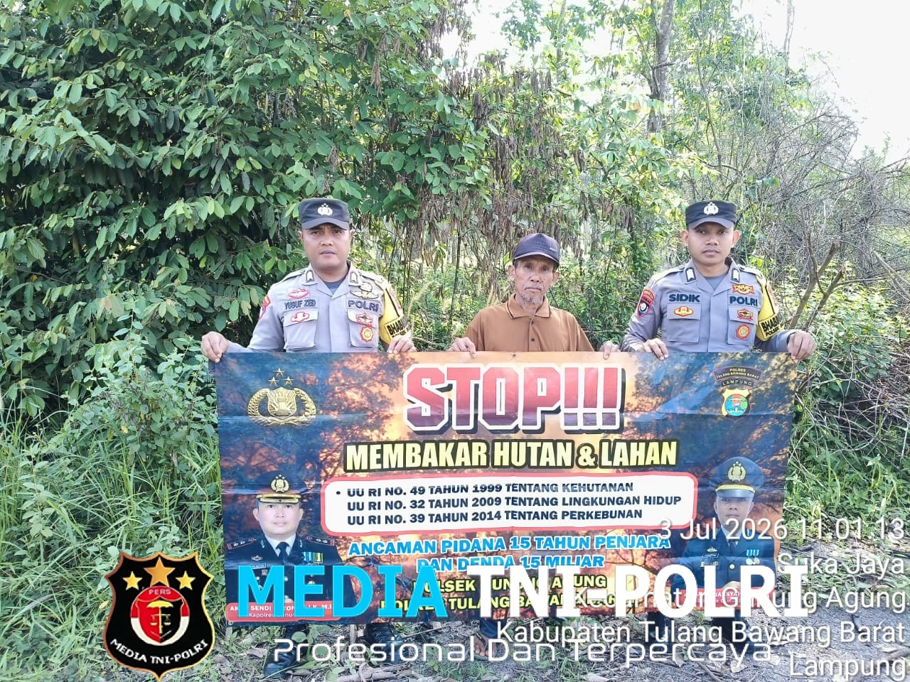 Cegah Karhutla Polsek Gunung Agung Sosialisasi Pencegahan Karhutla, Wujud Peduli lingkungan