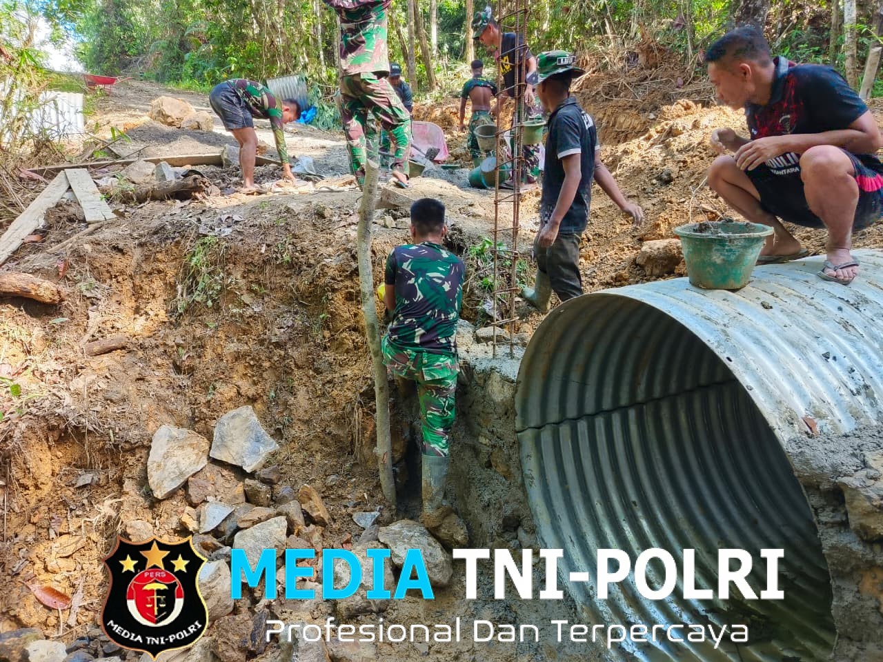 Kodim 0213/Nias Rampungkan Pembangunan Jembatan Aramco di Desa Botombawo